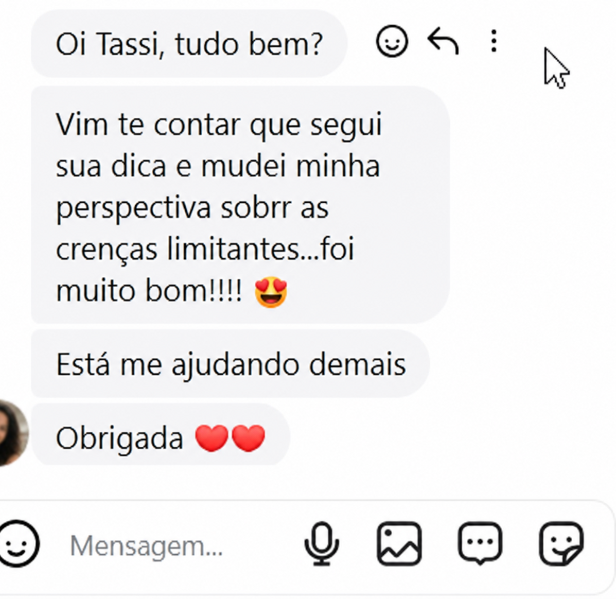 Depoimento recebido