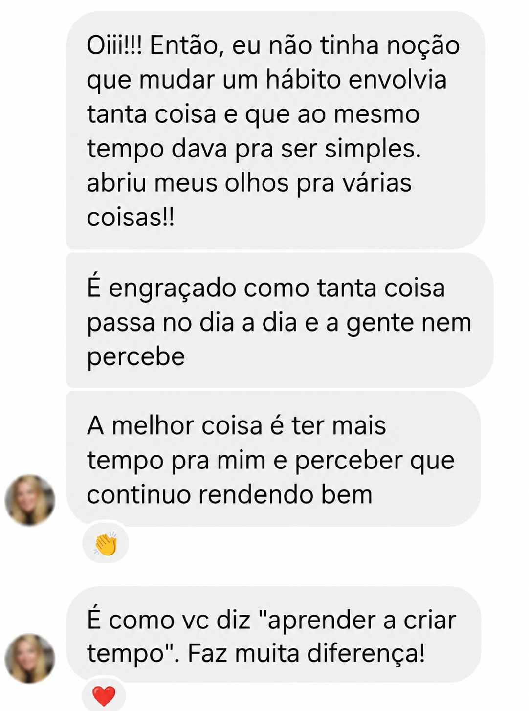 Depoimento recebido